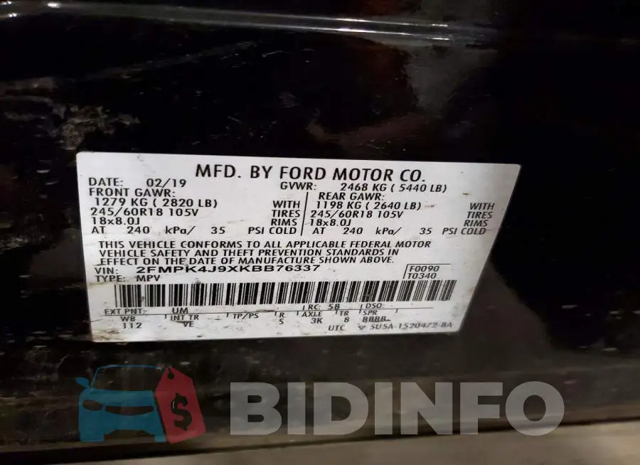 2FMPK4J9XKBB76337 Photo# 13
