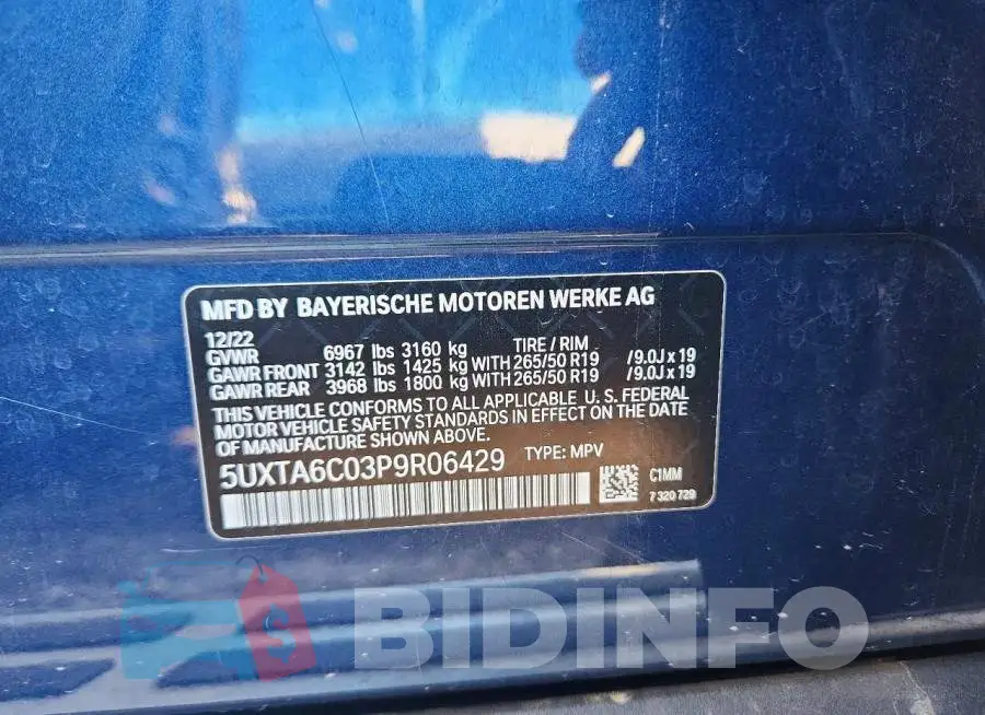 5UXTA6C03P9R06429 Photo# 13