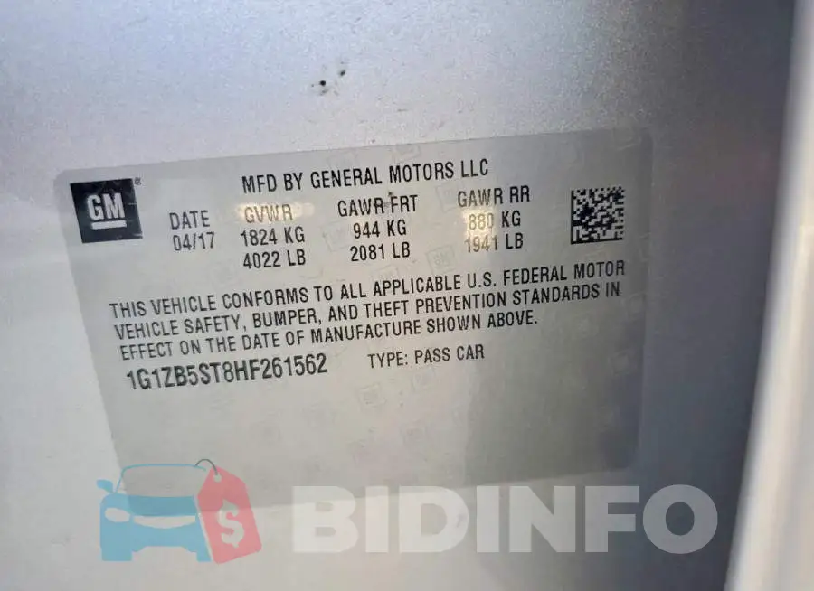 1G1ZB5ST8HF261562 Photo# 12