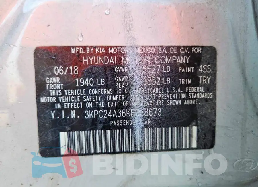 3KPC24A36KE038673 Photo# 12