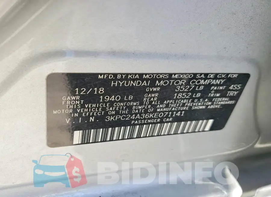 3KPC24A36KE071141 Photo# 12
