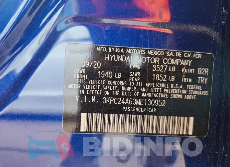 3KPC24A63ME130952 Photo# 13