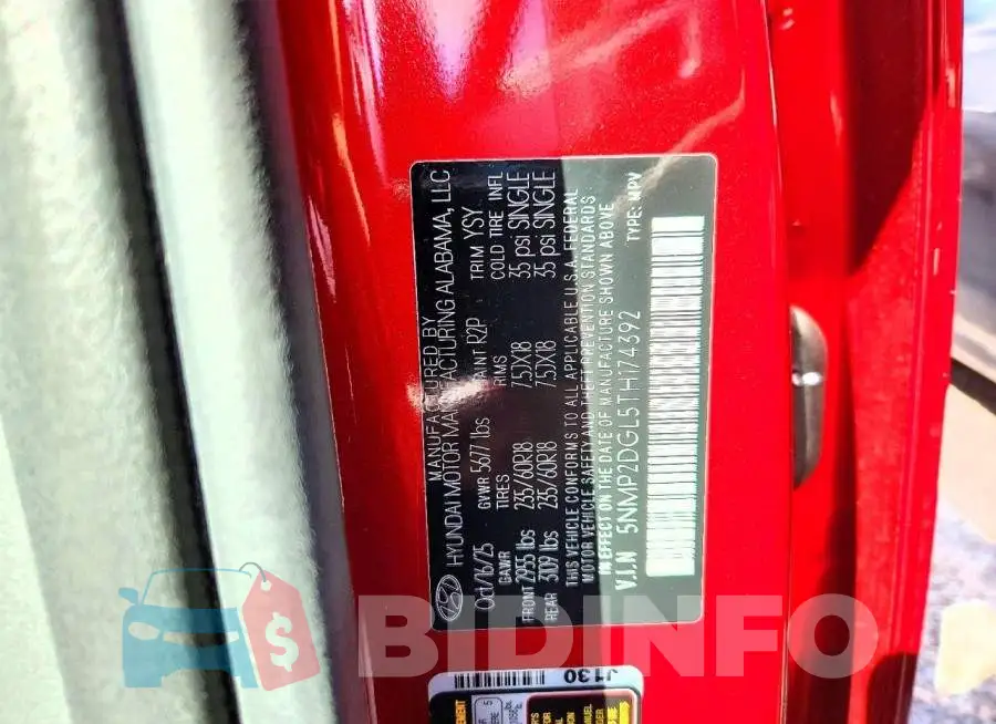 5NMP2DGL5TH174392 Photo# 13