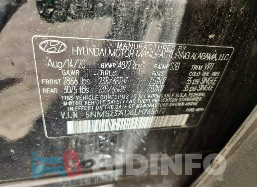 5NMS23AD6LH265872 Photo# 13