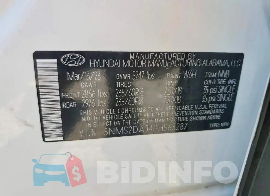 5NMS2DAJ4PH563287 Photo# 13