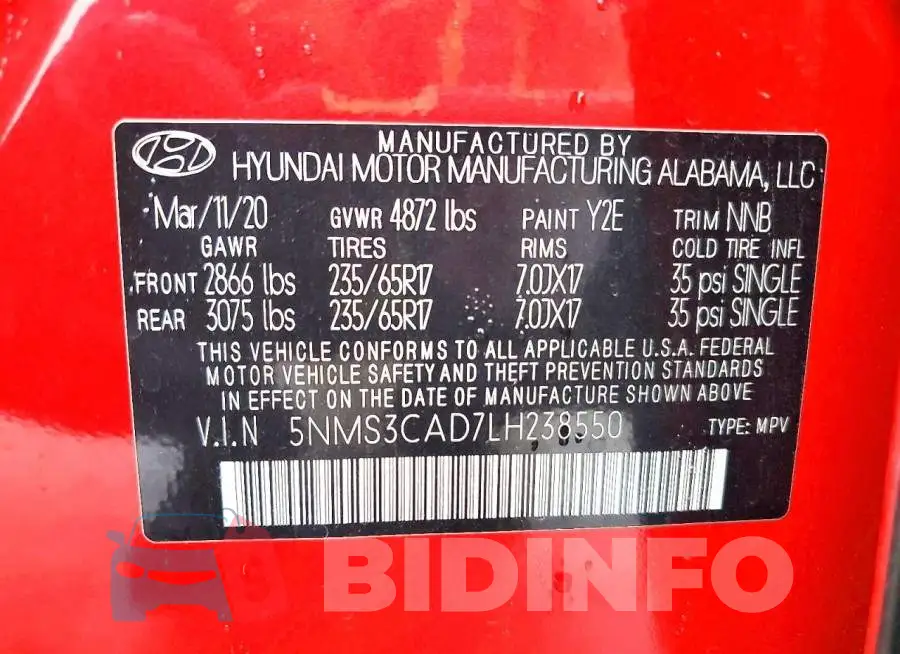 5NMS3CAD7LH238550 Photo# 13
