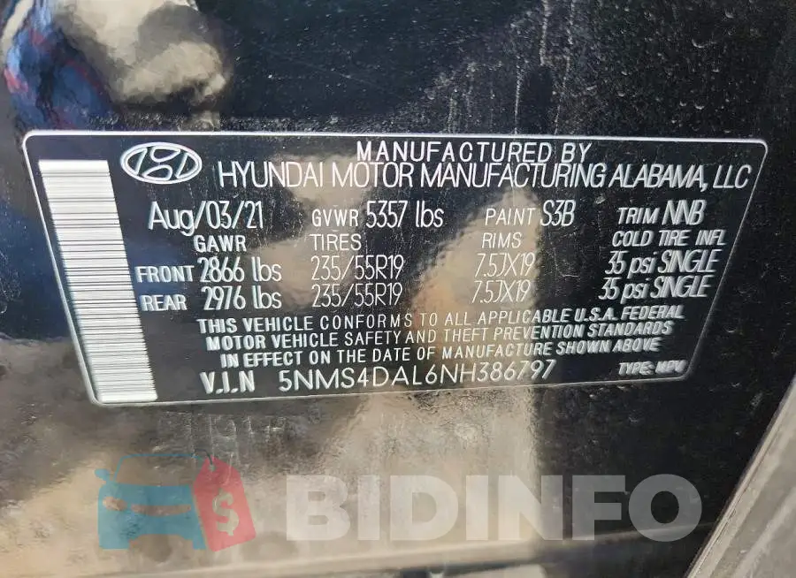 5NMS4DAL6NH386797 Photo# 13