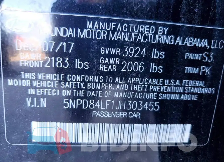5NPD84LF1JH303455 Photo# 12