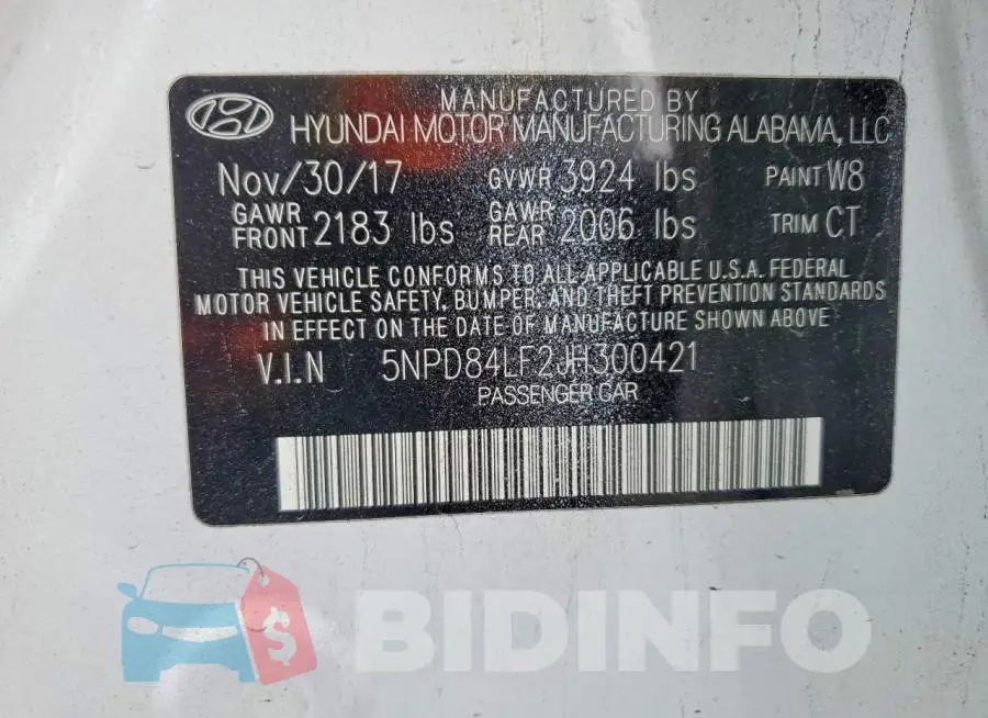 5NPD84LF2JH300421 Photo# 13
