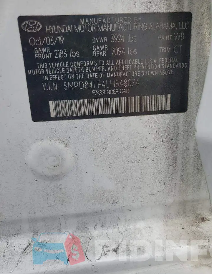 5NPD84LF4LH548074 Photo# 12