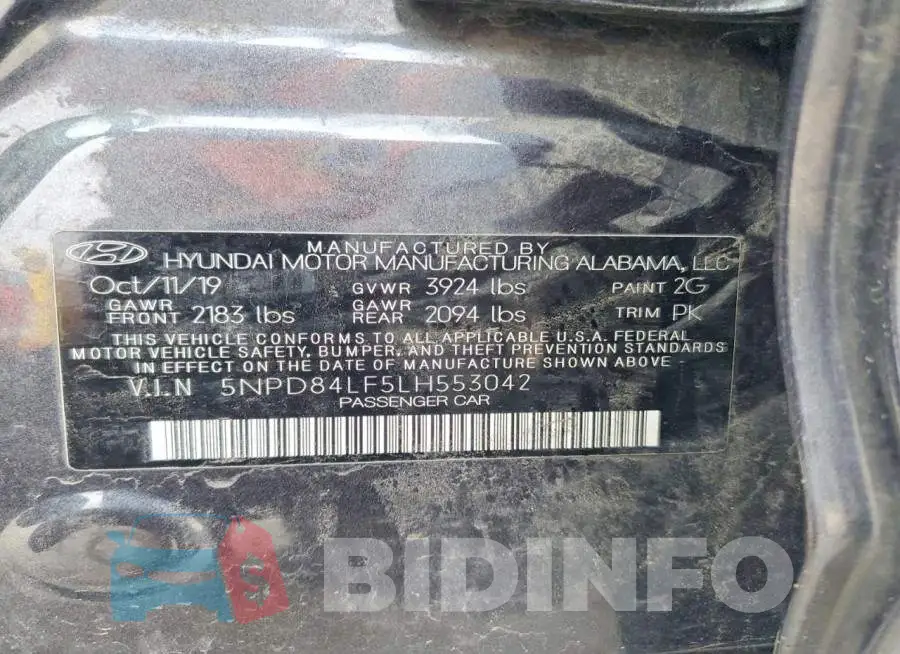 5NPD84LF5LH553042 Photo# 12