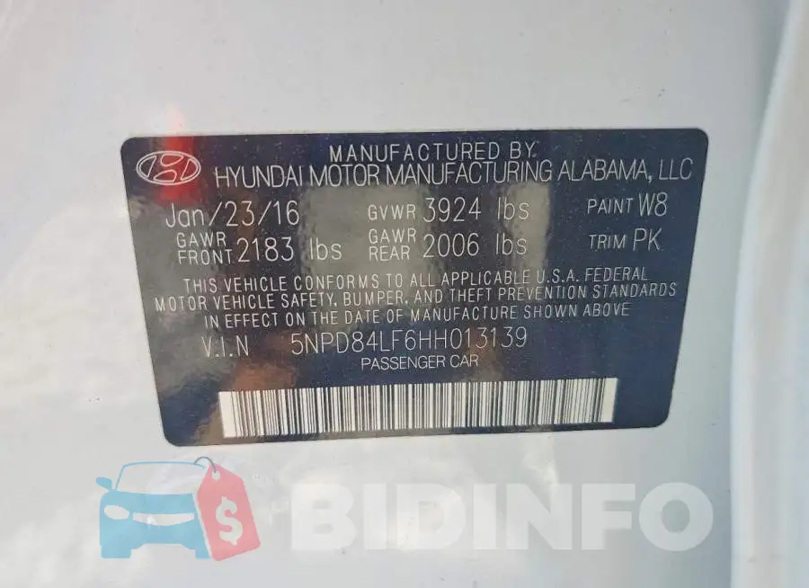5NPD84LF6HH013139 Photo# 12