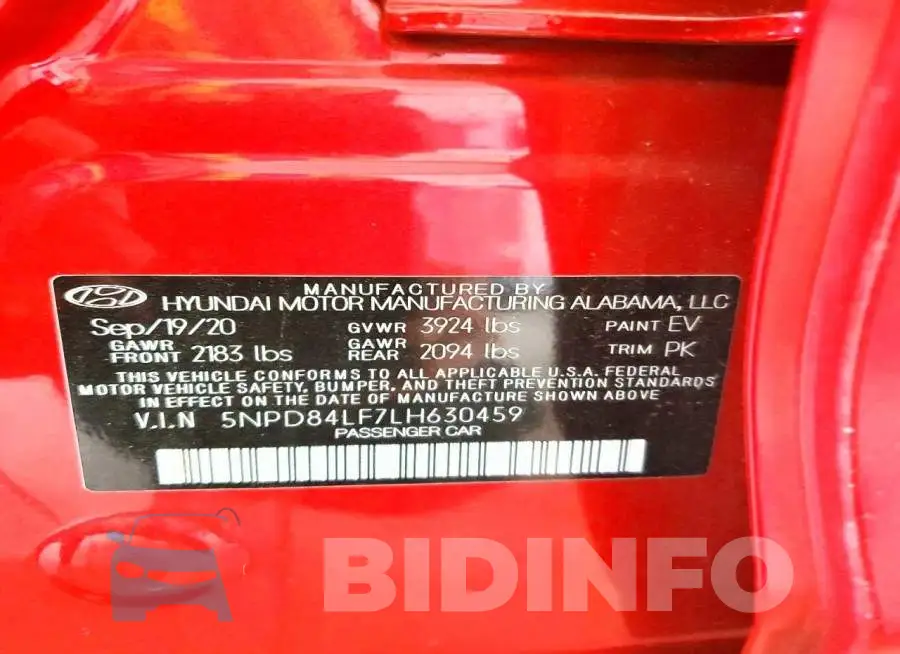 5NPD84LF7LH630459 Photo# 12