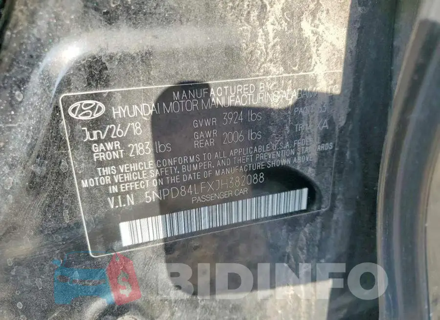 5NPD84LFXJH382088 Photo# 13