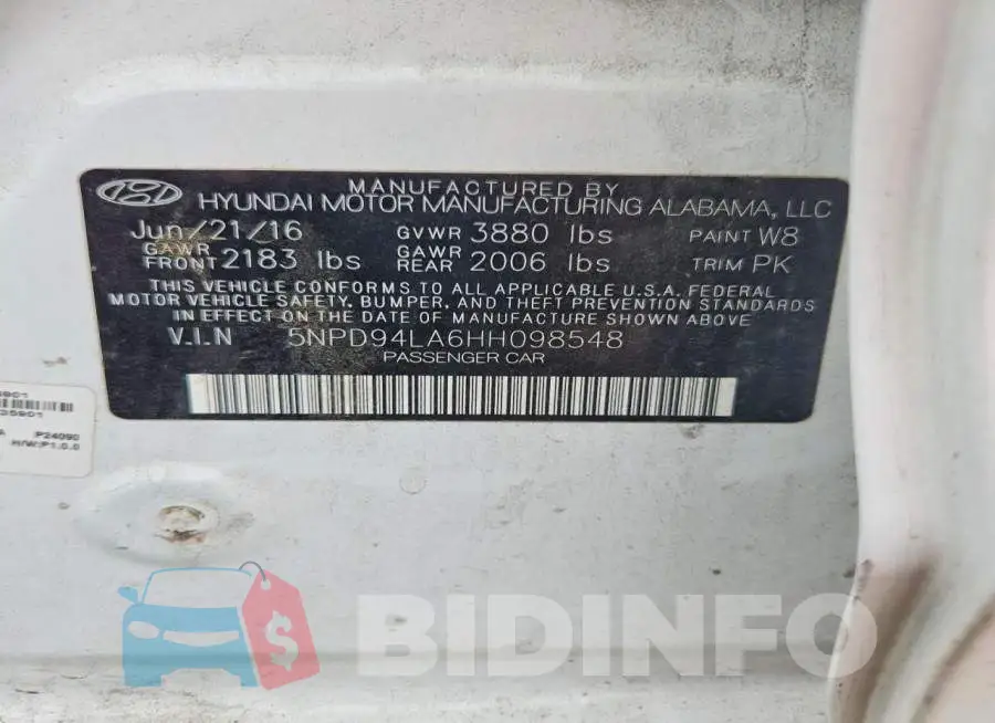 5NPD94LA6HH098548 Photo# 12
