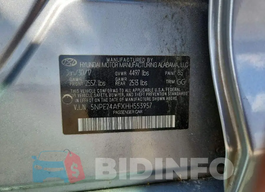 5NPE24AFXHH553957 Photo# 12