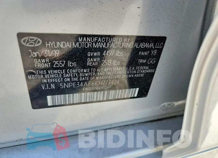 5NPE34AF6KH773424 Photo# 12