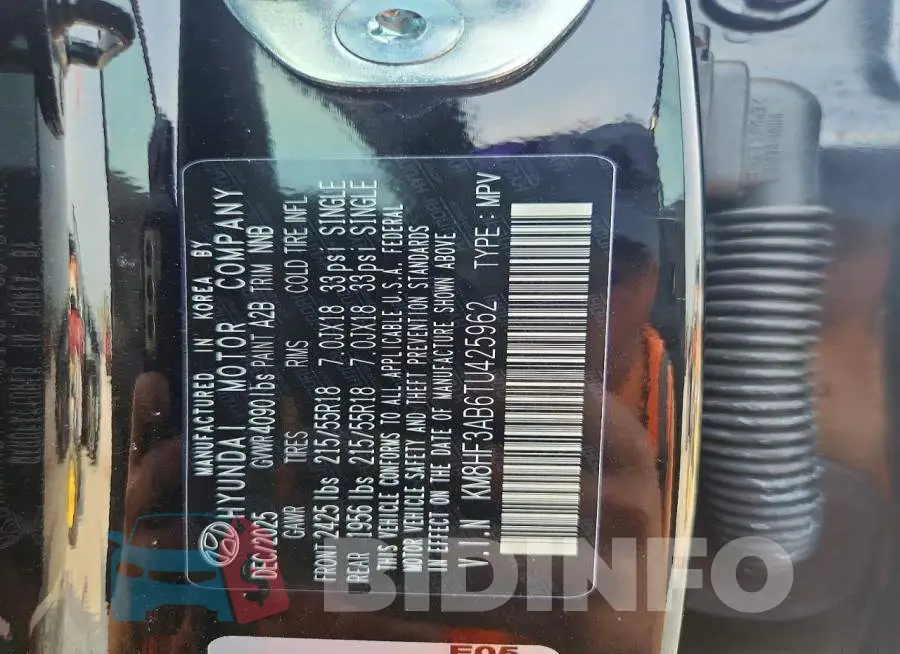 KM8HF3AB6TU425962 Photo# 14