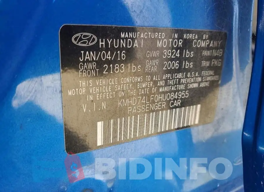 KMHD74LF0HU084955 Photo# 12