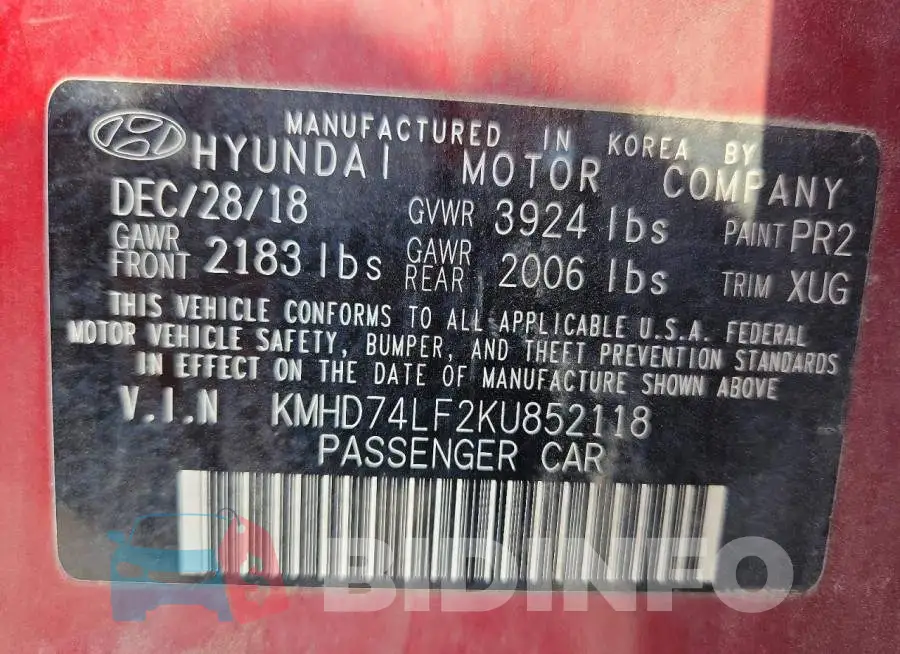 KMHD74LF2KU852118 Photo# 12
