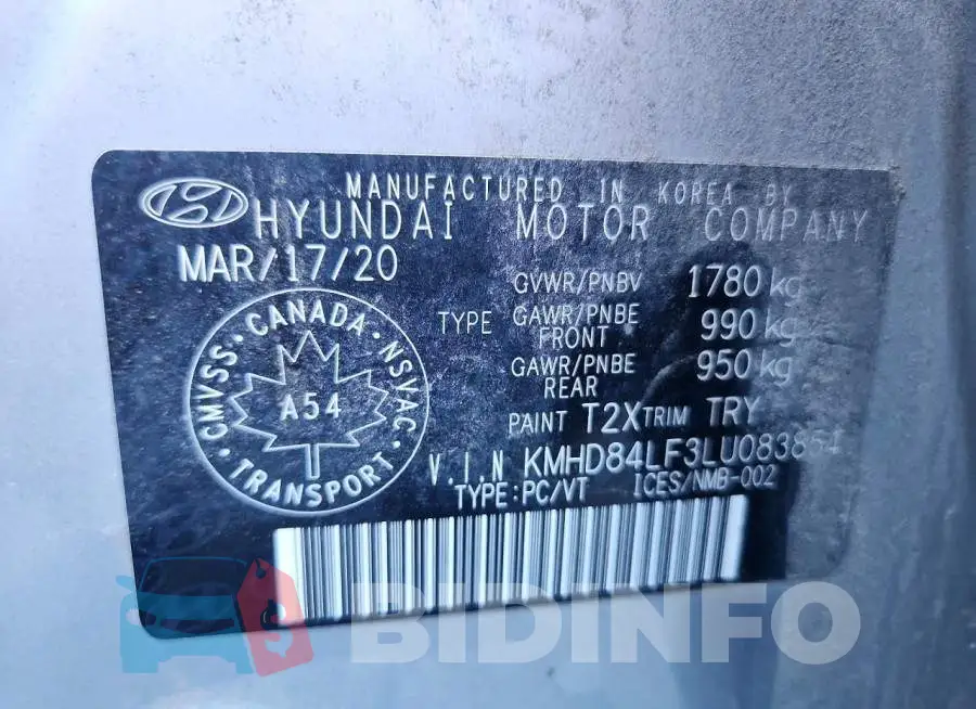 KMHD84LF3LU083854 Photo# 12