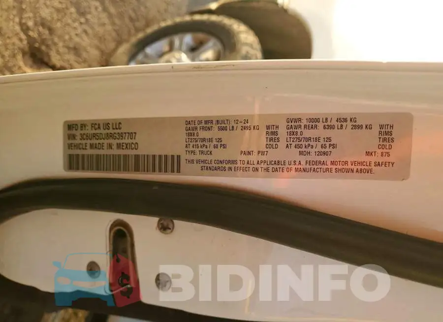 3C6UR5DJ8RG397707 Photo# 12