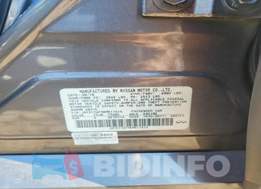 JN1EV7APXKM511614 Photo# 12