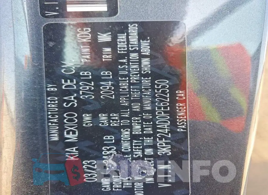 3KPF24AD0PE622550 Photo# 13