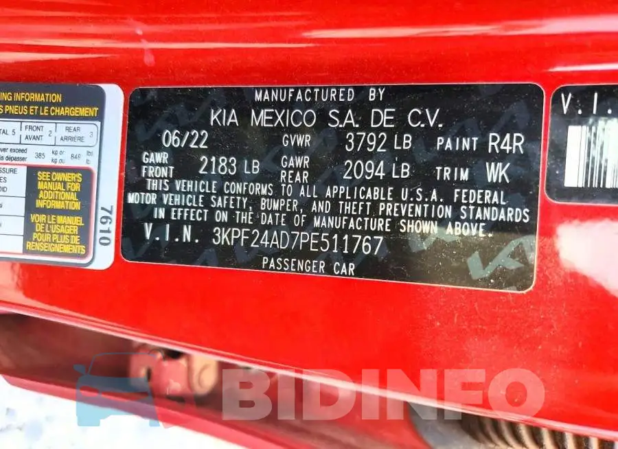 3KPF24AD7PE511767 Photo# 12