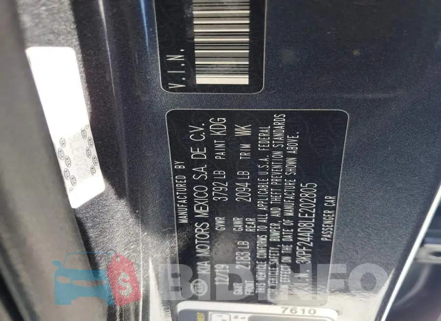 3KPF24AD8LE202805 Photo# 12