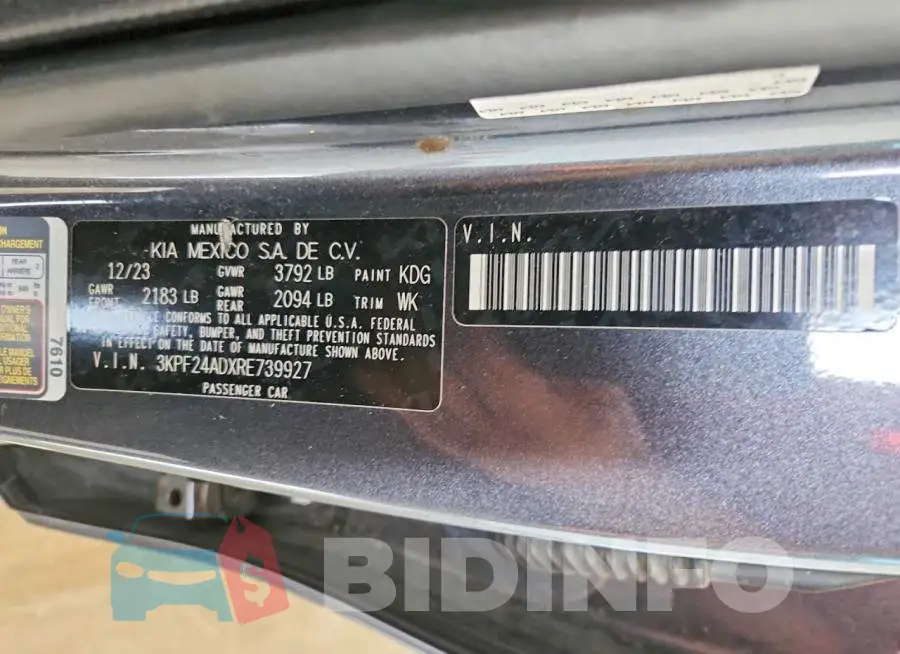 3KPF24ADXRE739927 Photo# 12