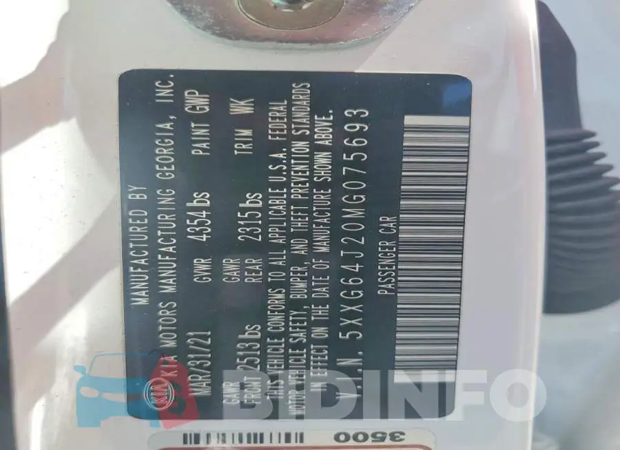 5XXG64J20MG075693 Photo# 12