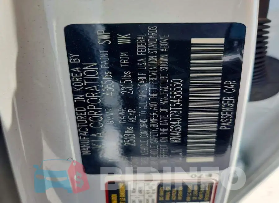 KNAG34J73T5458550 Photo# 13