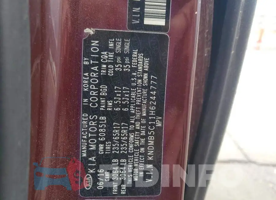 KNDMB5C11H6244777 Photo# 13