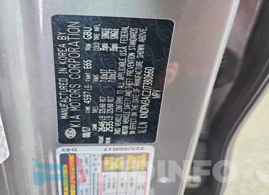 KNDPM3AC2J7380660 Photo# 13
