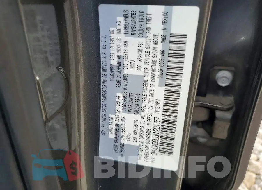 3MVDMBBL6MM221757 Photo# 12