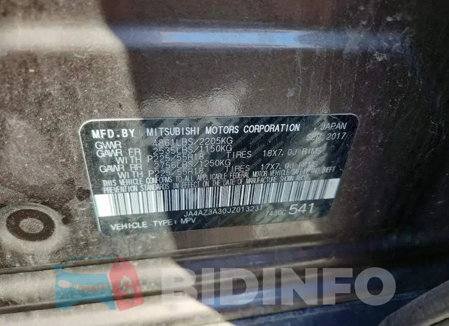 JA4AZ3A30JZ013231 Photo# 12