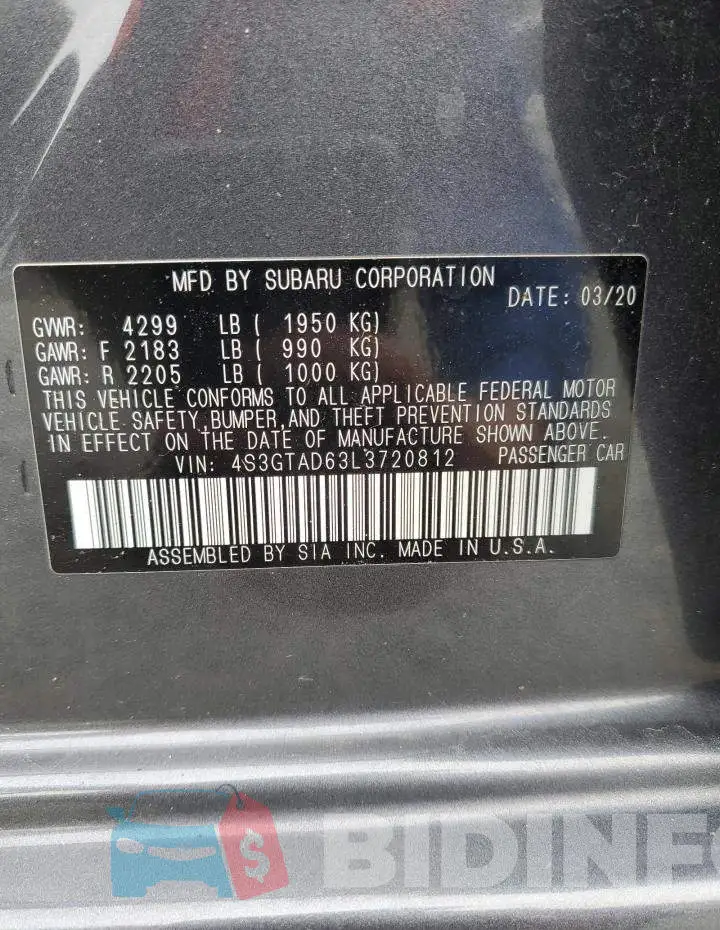 4S3GTAD63L3720812 Photo# 14