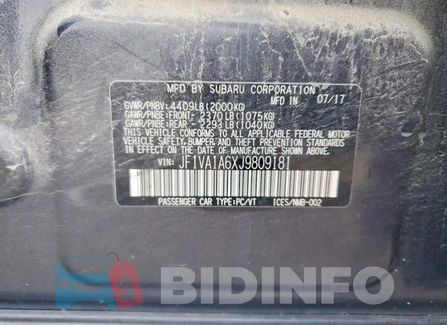 JF1VA1A6XJ9809181 Photo# 12