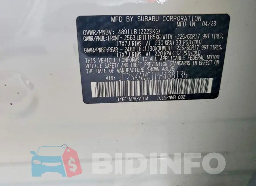 JF2SKAMC1PH468135 Photo# 12