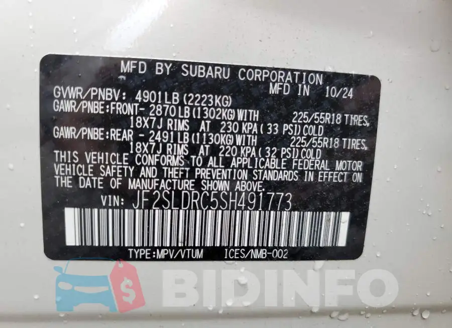 JF2SLDRC5SH491773 Photo# 12