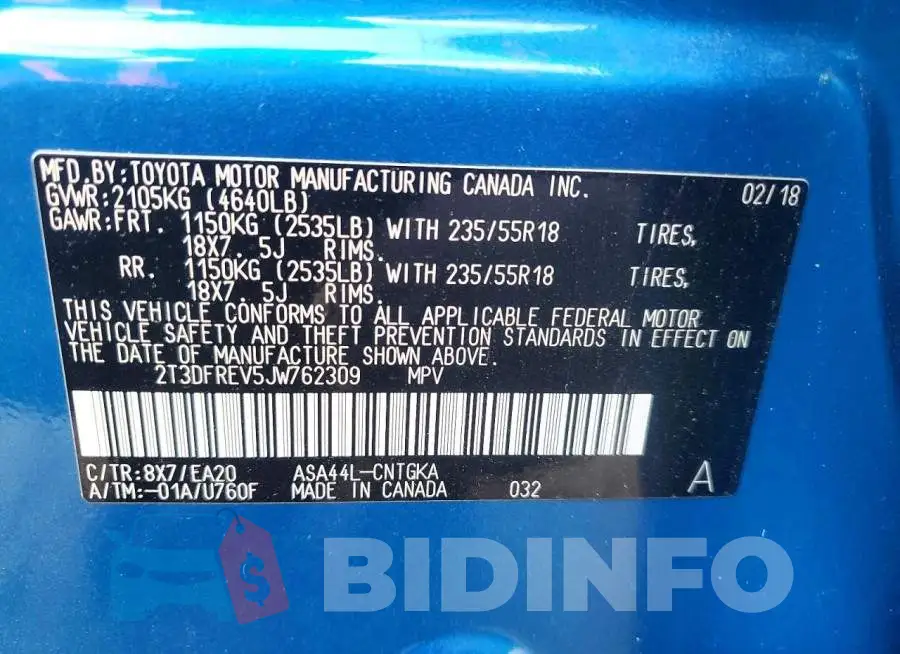 2T3DFREV5JW762309 Photo# 13
