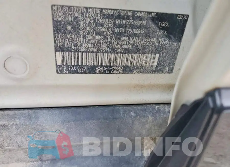 2T3E6RFV8MW002611 Photo# 13