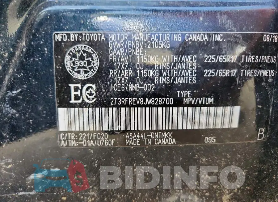 2T3RFREV8JW828700 Photo# 13