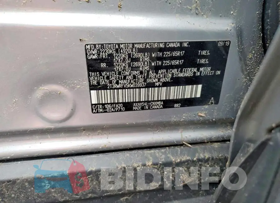 2T3RWRFV5KW039937 Photo# 13