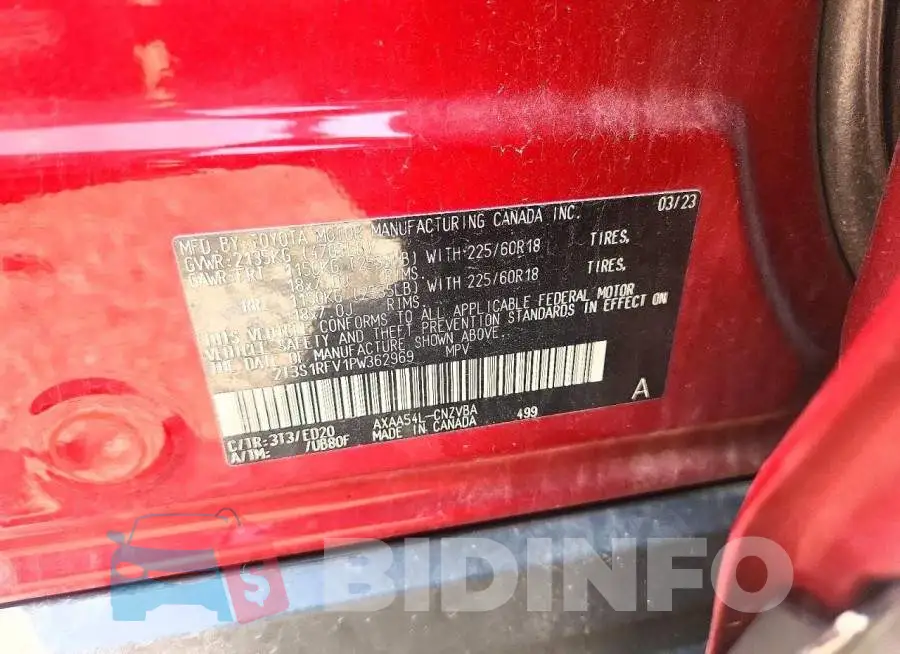 2T3S1RFV1PW362969 Photo# 13