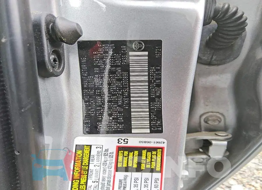 4T1K61AK5LU300896 Photo# 12