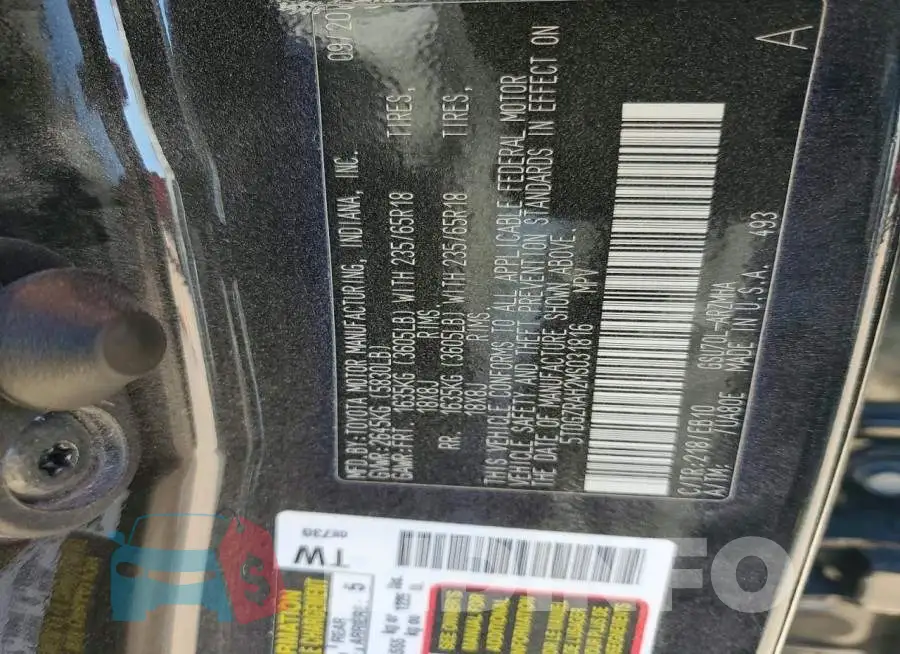 5TDGZRAH2MS031816 Photo# 14