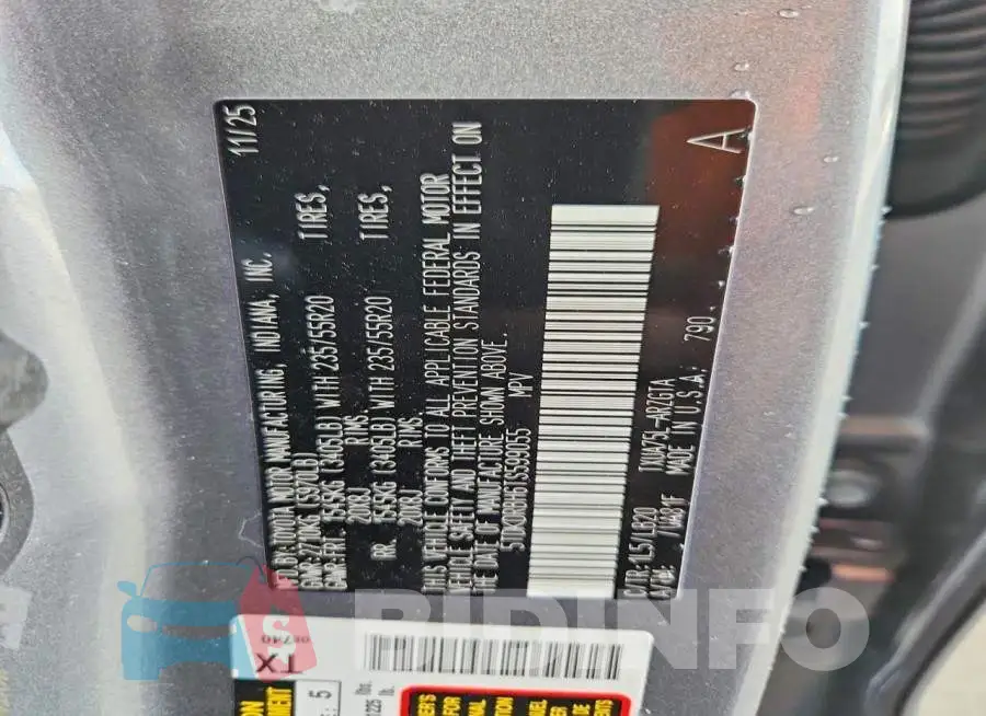 5TDKDRBH6TS599055 Photo# 12
