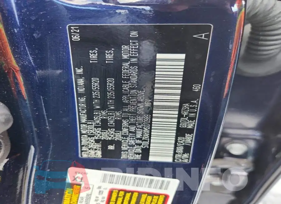 5TDLZRAHXMS070989 Photo# 13